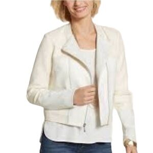 Chico’s Motto Faux Leather Accents Jacket